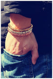 Men's Hematite Stone Beads Bracelet Friendship Jewelry