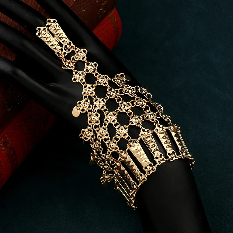 Metal Bracelet Ring Set Plating Arabic Wedding Jewelry
