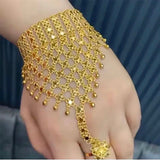 Metal Bracelet Ring Set Plating Arabic Wedding Jewelry