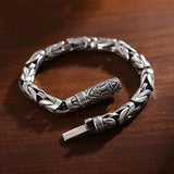 Men's Braided Bracelet with Diamond Pestle Thai Silver