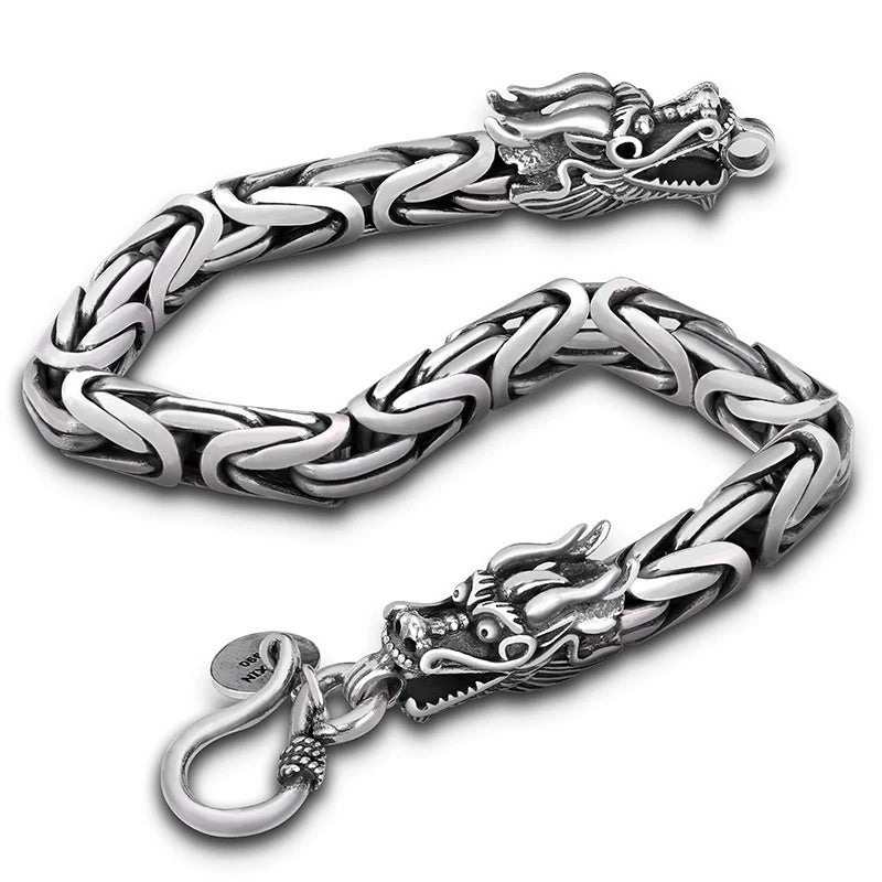 Men's Thai Silver Bracelet, Domineering and Rough Design