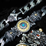 Silver Bracelet Pixiu Jiugong Runner Bracelet Couple Gift