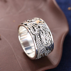 Men's Lucky Dragon Rotatable Ring Retro Personality Jewelry