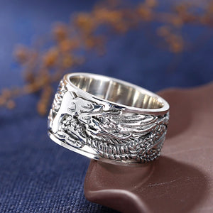 Men's Lucky Dragon Rotatable Ring Retro Personality Jewelry