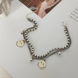 Thai Silver Beads Chain Bracelet Double Layer Bangle