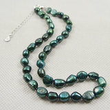 Baroque Freshwater Pearl Choker Necklace Heart Clasp
