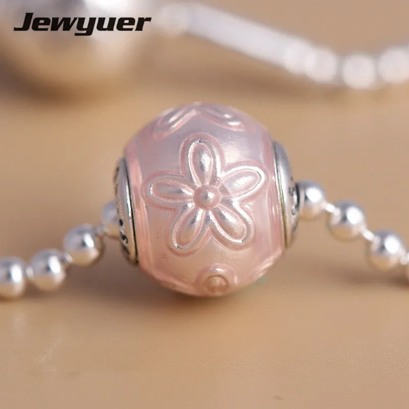 925 Silver Small Hole Beads Charms for Thin Bracelets DIY Jewelry