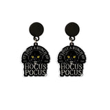 Halloween Hocus Pocus Drop Earrings Bad Witch Acrylic Dangles