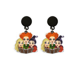 Halloween Hocus Pocus Drop Earrings Bad Witch Acrylic Dangles