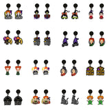 Halloween Hocus Pocus Drop Earrings Bad Witch Acrylic Dangles