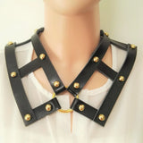 Harajuku Hot Dark Rivet Punk Goth Leather Choker Belt