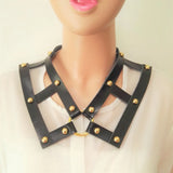 Harajuku Hot Dark Rivet Punk Goth Leather Choker Belt