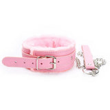 Pink Garter Waist Bondage Cage Straps Fur Fetish Body Chain