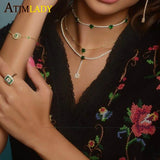 CZ Tennis Choker Necklace Women Birthstone 2MM