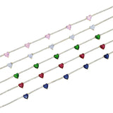 CZ Tennis Choker Necklace Women Birthstone 2MM