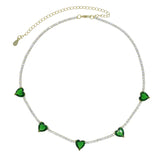 CZ Tennis Choker Necklace Women Birthstone 2MM