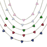 CZ Tennis Choker Necklace Women Birthstone 2MM