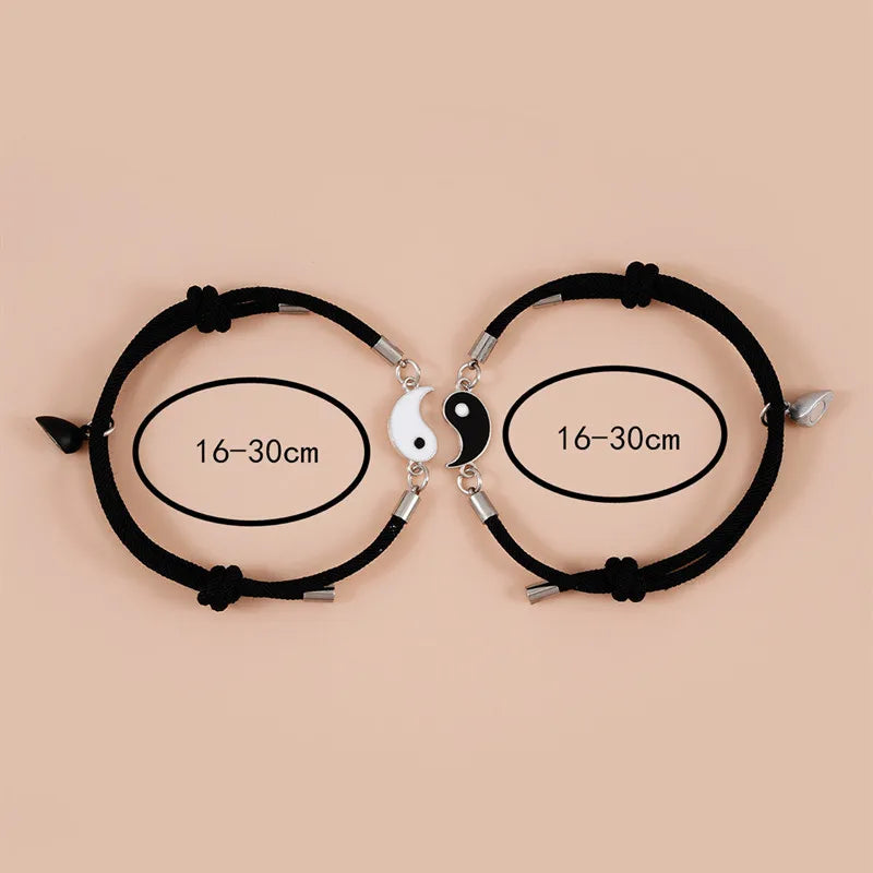 Heart Magnetic Couple Bracelet Cat Paw Luminous Adjustable Paired Jewelry