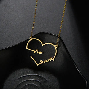 Heart Name Pendant Necklace Personalized Gift