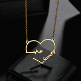 Heart Name Pendant Necklace Personalized Gift