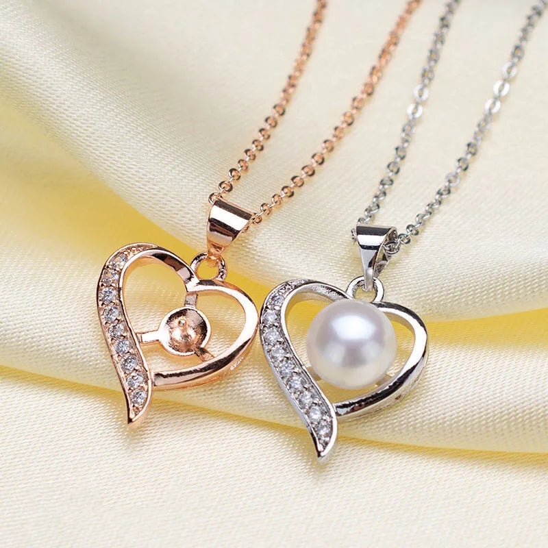 Heart Pendant Mountings Settings for Pearls Beads Stones Crystals