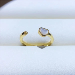 Adjustable Heart Shape Ring Mounting Base Silver Jewelry Finding