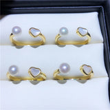 Adjustable Heart Shape Ring Mounting Base Silver Jewelry Finding