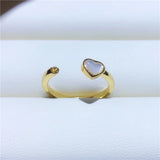 Adjustable Heart Shape Ring Mounting Base Silver Jewelry Finding
