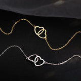 925 Silver Heart Necklace Delicate Choker Geometric Chain Gift
