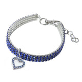 Heart Shaped Pet Necklace Dog Chain Cat Crystal Love Necklace