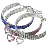 Heart Shaped Pet Necklace Dog Chain Cat Crystal Love Necklace