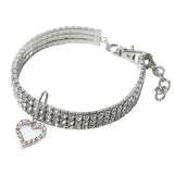 Heart Shaped Pet Necklace Dog Chain Cat Crystal Love Necklace