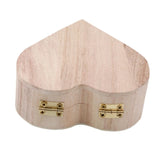 Heart-Shaped Wooden Ring Storage Box Jewelry Case 9*10*4Cm