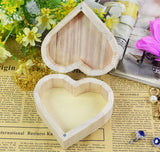 Heart-Shaped Wooden Ring Storage Box Jewelry Case 9*10*4Cm