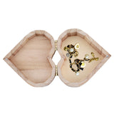 Heart-Shaped Wooden Ring Storage Box Jewelry Case 9*10*4Cm