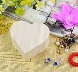 Heart-Shaped Wooden Ring Storage Box Jewelry Case 9*10*4Cm