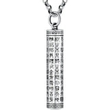 Heart Sutra Pendant Necklace Retro Sweater Chain