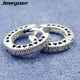 Hearts of Hoop Earrings 925 sterling silver wedding brinco fine 925 jewelry