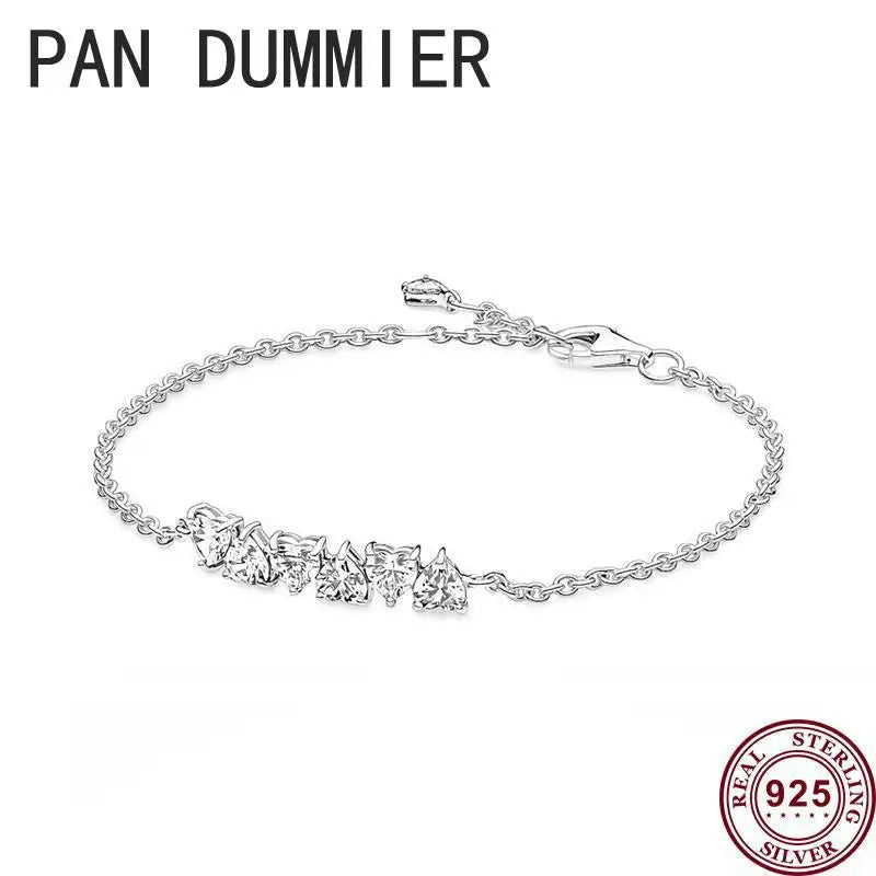 925 Silver Eternal Love Heart Women's Tennis Bracelet