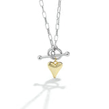 Heart Pendant Necklace 18K Gold Plated 925 Silver Chain for Women