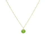 Hetian Jade Green Jade Necklace Peace Buckle Jade Pendant Female Accessories