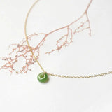 Hetian Jade Green Jade Necklace Peace Buckle Jade Pendant Female Accessories