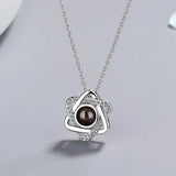 Hexagram Zircon Choker Necklace Xmas