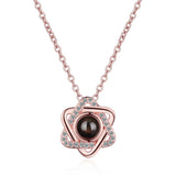 Hexagram Zircon Choker Necklace Xmas