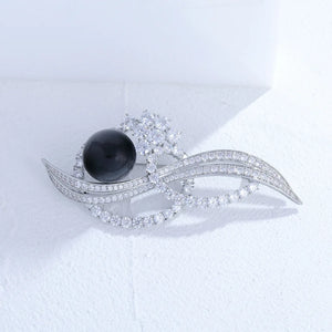 High-End Zircon Brooch Ladies Garland Clothing Accessory