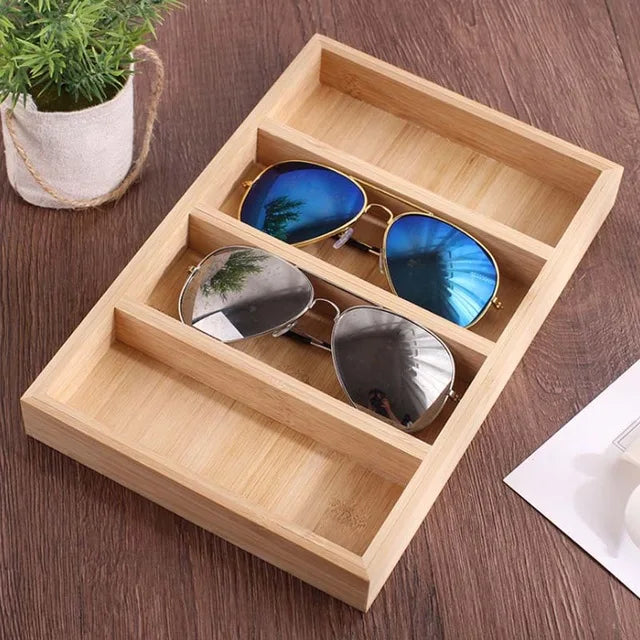 Wooden Sunglasses Storage Box Home Display Case