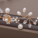 Wedding Bridal Hair Accessories Rhinestone Flower Pearl Headband