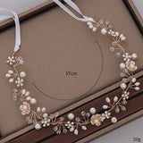 Wedding Bridal Hair Accessories Rhinestone Flower Pearl Headband