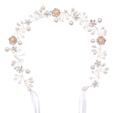 Wedding Bridal Hair Accessories Rhinestone Flower Pearl Headband