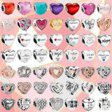925 Sterling Silver Enamel Heart Charm for Romantic DIY Jewelry